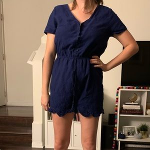 Navy blue romper